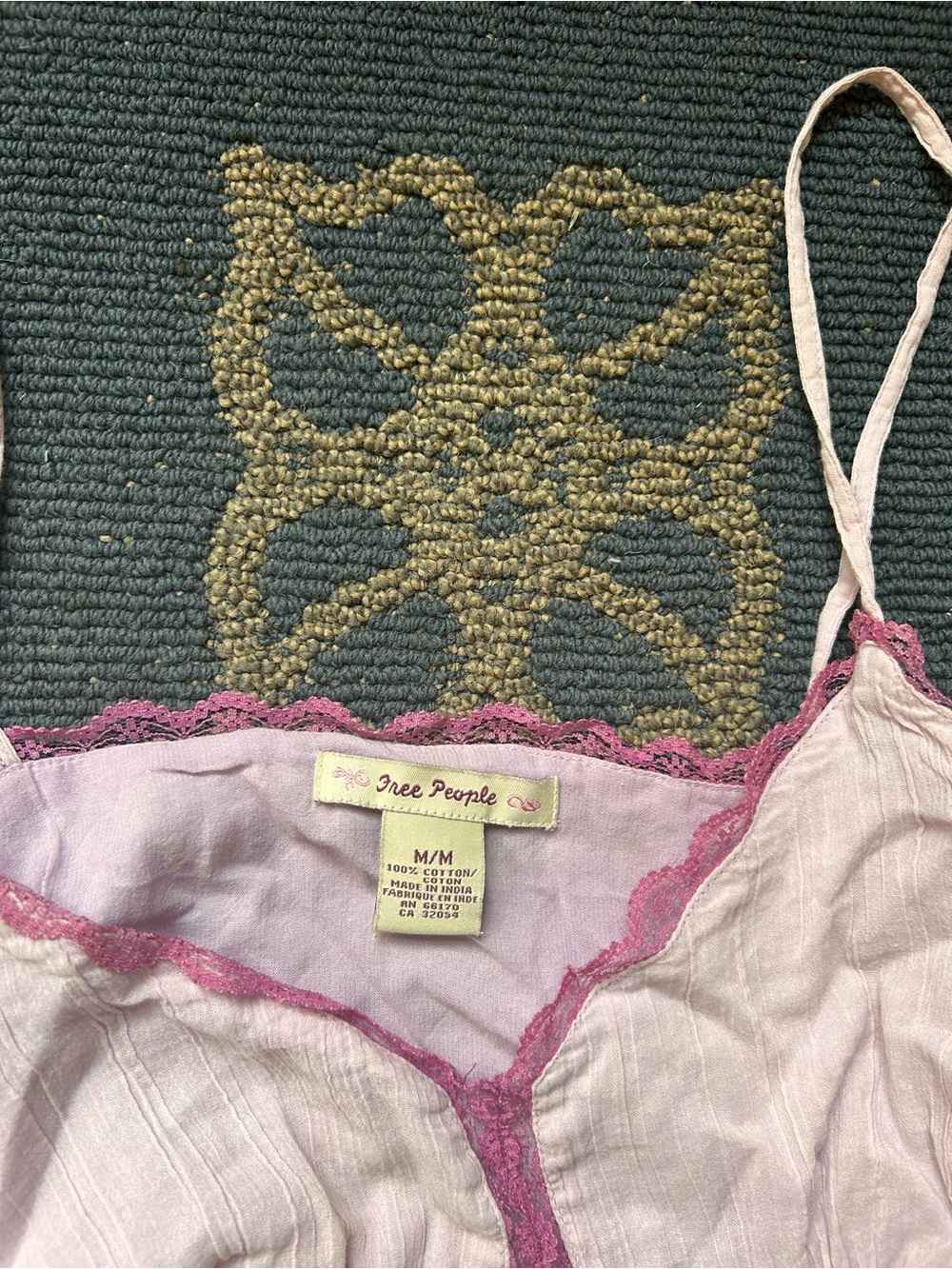Free People Pale Pink Lace-Trim Slip Dress - Picture 3 of 11